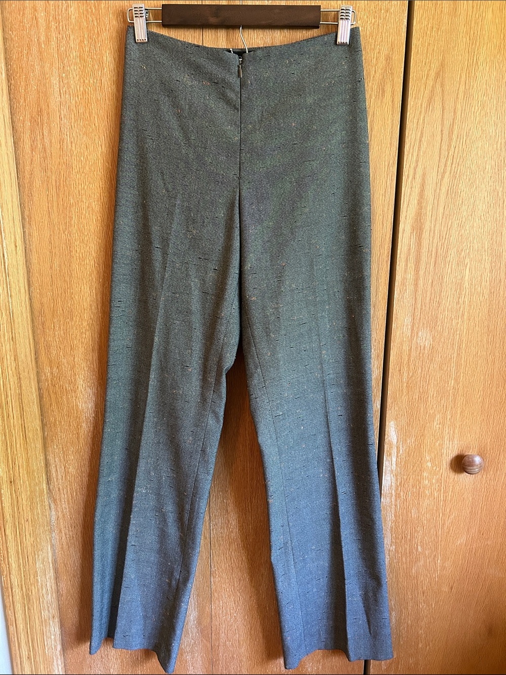 NWOT Fabrizio Gianni High-Waist Tweed Stretch Trousers